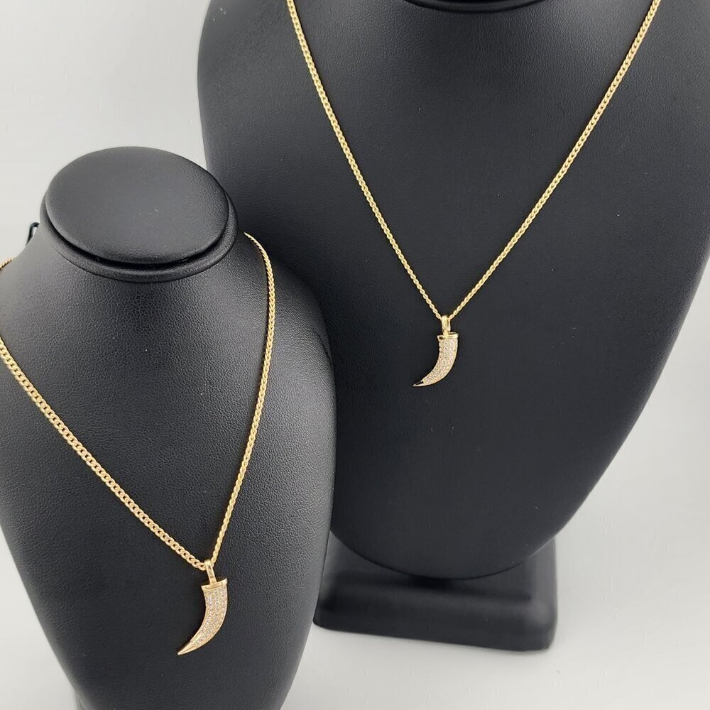 Brand New Brazilian 18k Gold Filled Coyote tooth Necklace
